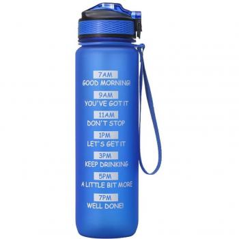 Bouteille d’eau athlétique 1 L – cyclisme, fitness, étanche, dragonne intégrée