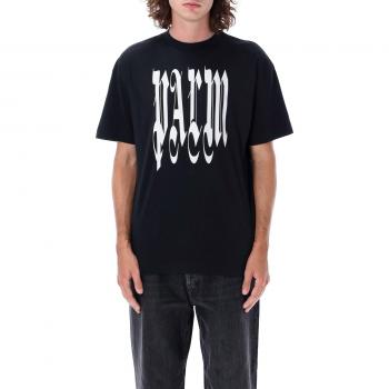 T-Shirt (Men's, Size: L, Color: Black) - Palm Angels - Gothic Palm Tee
