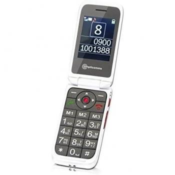 Amplicomms PowerTel M7000i 2.4 99g Blanco Teléfono móvil (Concha, SIM única, 6,1 cm (2.4), Bluetooth, 900 mAh, Blanco)