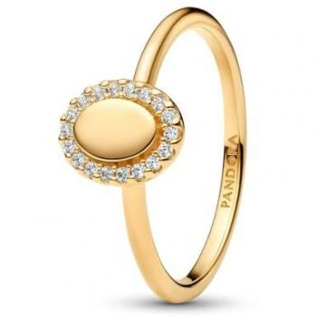 Bague Pandora Halo Ovale à Gravure