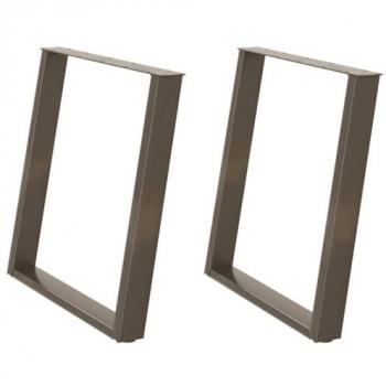 Noleggio Gambe U-Shape per Tavolo da Pranzo 2 x 80x(72–73) cm in Acciaio Naturale