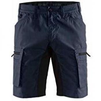 Pantaloni Corti da Lavoro Stretch Blaklader Marine Scuro/Nero Taglia 52
