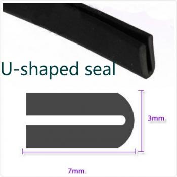 2M 7mm x 3mm U-Kanal Gummi Randverkleidung Schwarz für Fahrzeuge