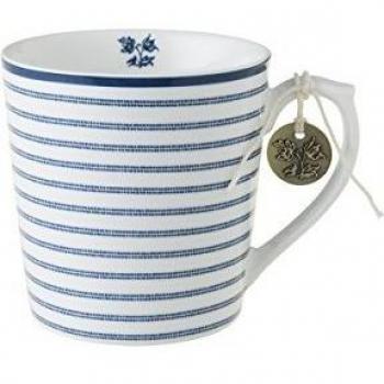 Laura Ashley - Henkelbecher - Blueprint Candy Stripe - 12 x 8,9 cm