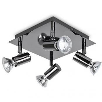 Spotlight 4 Way Black Ceiling Bar Spotlight