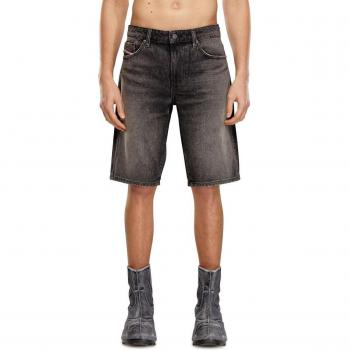 Pantaloni Corti in Jeans Neri Diesel A06750