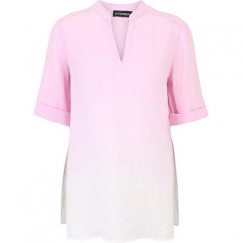 Doris Streich Damenbluse Leinen Rosa 48