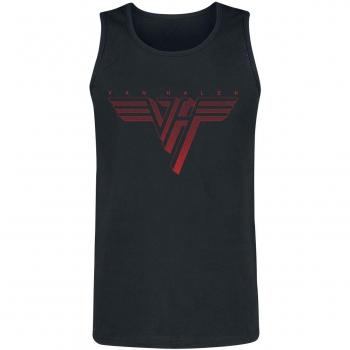Van Halen Männer-Tanktop Classic Red Logo – Schwarz, 3XL