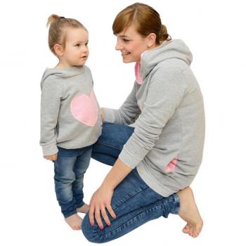Sudadera con capucha LILICAT para madre e hija en rosa