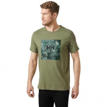 Helly Hansen - Camiseta Verde para Hombres - Core Graphic M Verde