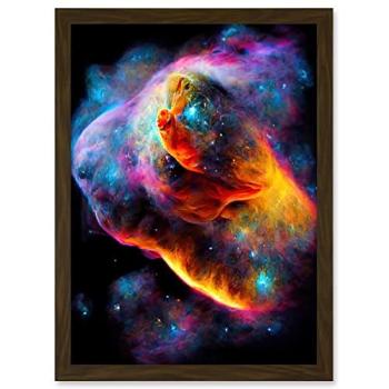 Cosmic Prism: Bright Spectrum Wall Art A4
