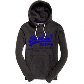 Superdry Herren Sweatshirt Duo Hood Kapuzenpullover, Grau (Winter Charcoal Marl VQ4), XX-Large