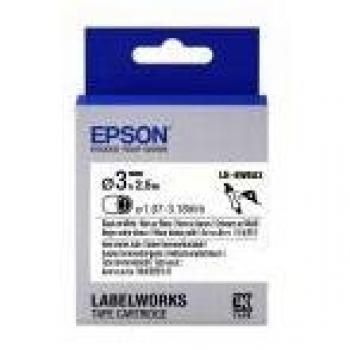 EPSON-TAPE LK4WBA3 HST BLK/ Label Cartridge Heat Shrink, Black, D3mm