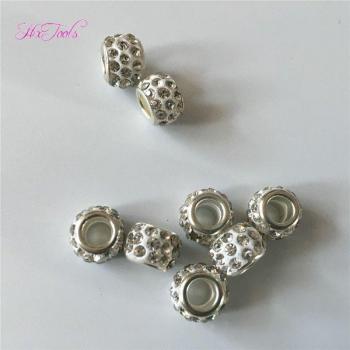 White Dreadlock Rhinestone Beads Collection