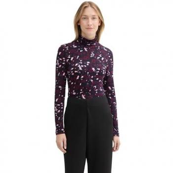 TOM TAILOR Damen Rollkragenshirt in Rosa