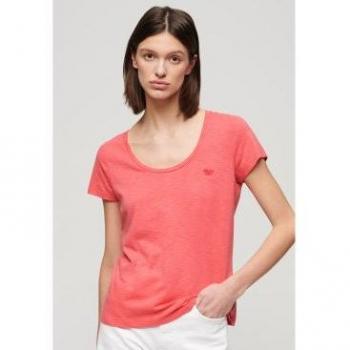 Superdry T-Shirt Damen SCOOP NECK TEE Sugar Coral