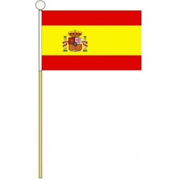 Spanish Flag Hand Wavers (Pack of 12) - 22cm Red/Yellow