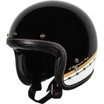 Casco Jet Helstons Evasion Carbon Nero Bianco 2XL