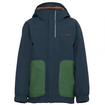 Giacca Unisex 3in1 Campfire VAUDE per Bambini - Impermeabile - Colore Blu/Verde - Taglia 98