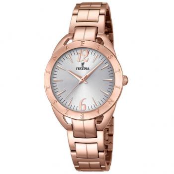 Festina Elegance – Damenuhr analog, Quarz, Edelstahlarmband (F16935/1)