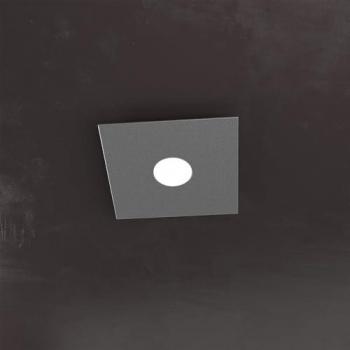 Applique moderno top light eccentric 1156 1l gx53 led metallo lampada parete soffitto, finitura metallo grigio-antracite