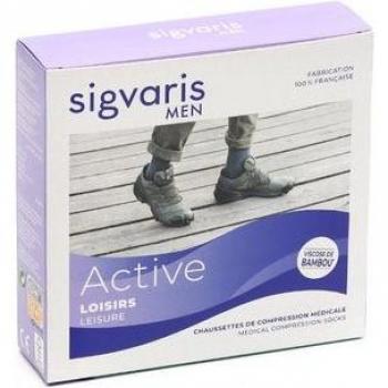 Meia Sigvaris 2 Activ Loisirs Preto Masculina MN 1 Par