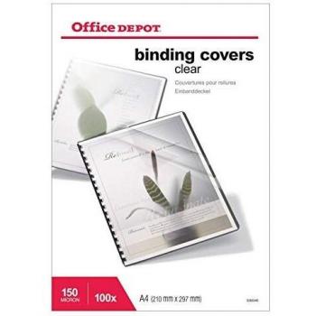 Clear PVC Binding Wraps – 150 Micron – 100 Sheets – A4 Size