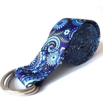 Adjustable Yoga Belt with D-Ring - 185 x 3.8 cm