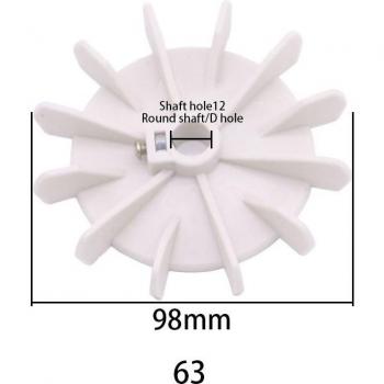 Air pump fan 12 leaf motor plastic fan blades