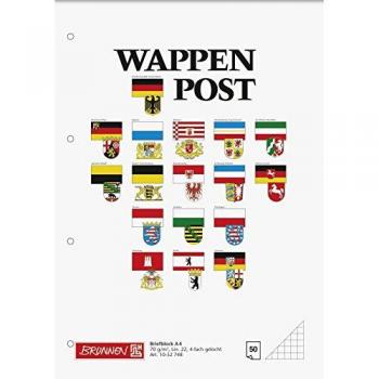 BRUNNEN Notizblock Wappen A4 kariert 50 Blatt 10-52748