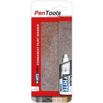 Pentel Permanent-Marker X100W, Rundspitze, weiá (3 mm, 1 x)