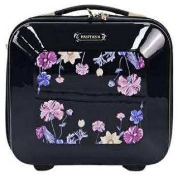 Hard Shell 4 Wheel Flower Print Cabin Suitcase