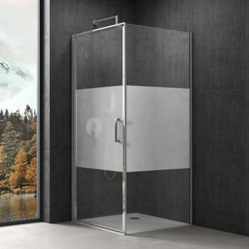 Paroi de Douche en Verre Transparent 100x100x195 avec Traitement NANO