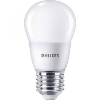 LAMPADINA A LED PHILIPS SFERA 60W E27 4000K, LUCE BIANCA