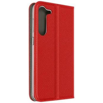 Copertina intelligente con magnetismo e slot portacarte per S23, rossa