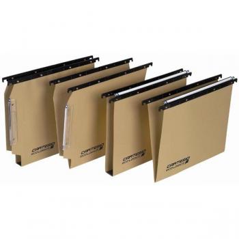 Cartelle sospese orizzontali per cassetti CARTESIO ECO 39 cm fondo U 3 cm avana Conf. 25 pezzi - 100/395 3-A1