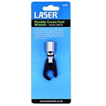 Laser Tools Flexible Crows Foot Wrench 14mm 3/8D 8429