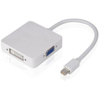 Cable de Adaptador Mini DisplayPort a HDMI/DVI/VGA 3 en 1