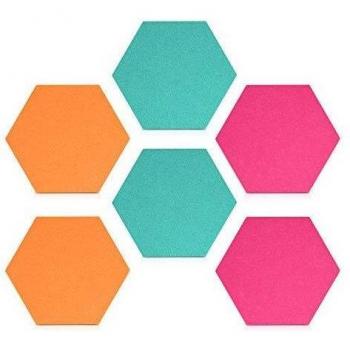 Avviso Navaris 6 Pieghetti di Feltro Hexagonal 15x17,7 cm – Turchese Arancio