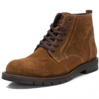Carmela 161703 - Botines con cordones para hombre en camel de piel