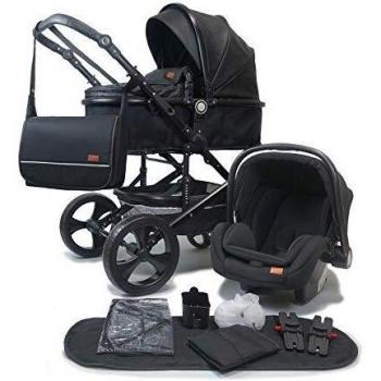 Kalani 3‑en‑1 en Simili Cuir Noir – Pixini