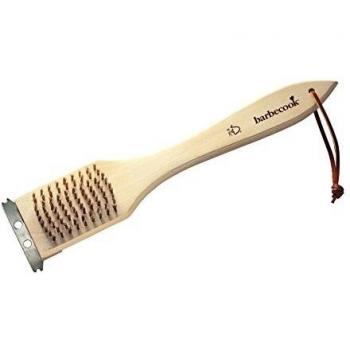 Balai de nettoyage pour barbecue en métal et en bois par Barbecook