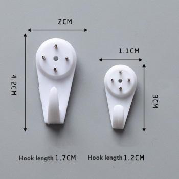 1/10Pc White Wall Hooks for Home Decoration