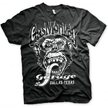 Unique Gas Monkey Garage Clothing - Black T-Shirt with Dallas Texas Graphic (L)