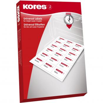 Kores Etichette Rettangolari Bianco 99x38 mm