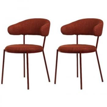 Ensemble 2 chaises rouge Talong – Mobili Rebecca