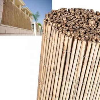 SUINGA Valla de Cañizo Bambu 0,8 x 5 metros Cañizo entero Jardin natural Cerramiento de Bambu 95% Ocultación Valla de Bambu
