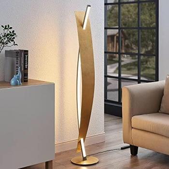 Lucande - led Stehlampe 'Marija' aus Metall dimmbar für Wohnzimmer & Esszimmer von