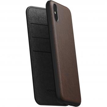 Cover Smartphone Nomad Libretto Rugged Folio - Brown Rustic per iPhone XS Max