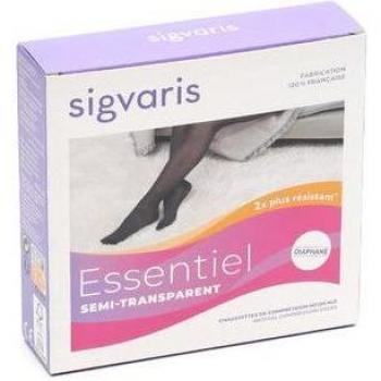 Sigvaris 2 Essentiel Chaussette Semi Transparent Noir SN 1 Paire